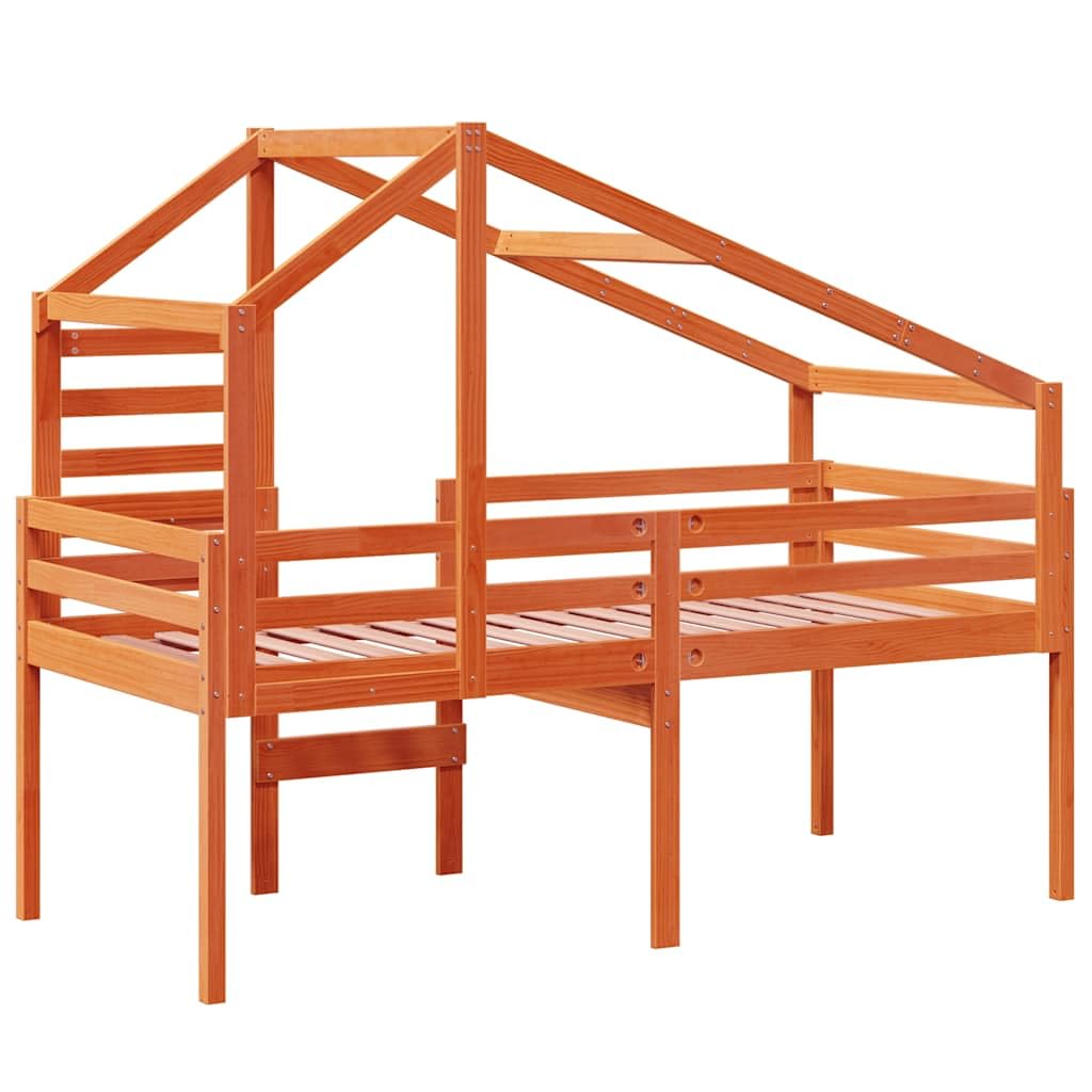 lite drewno sosnowe wysokie lozko uniwersalny 75x190 cm braz