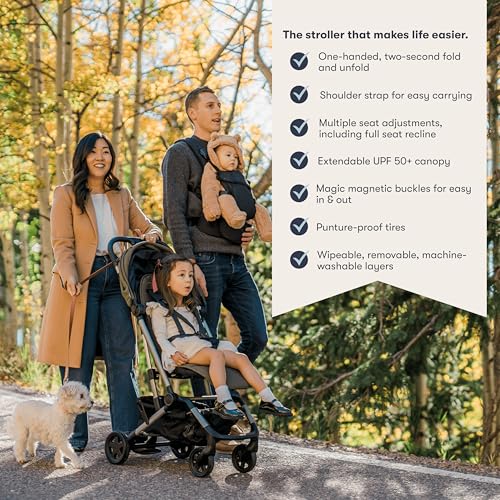 Colugo Compact Stroller - One Hand Fold Lightweight, Travel, Toddler, Airplane, Foldable Stroller with Rain Cover, Backpack and Cup Holder (Olive) - Image 5