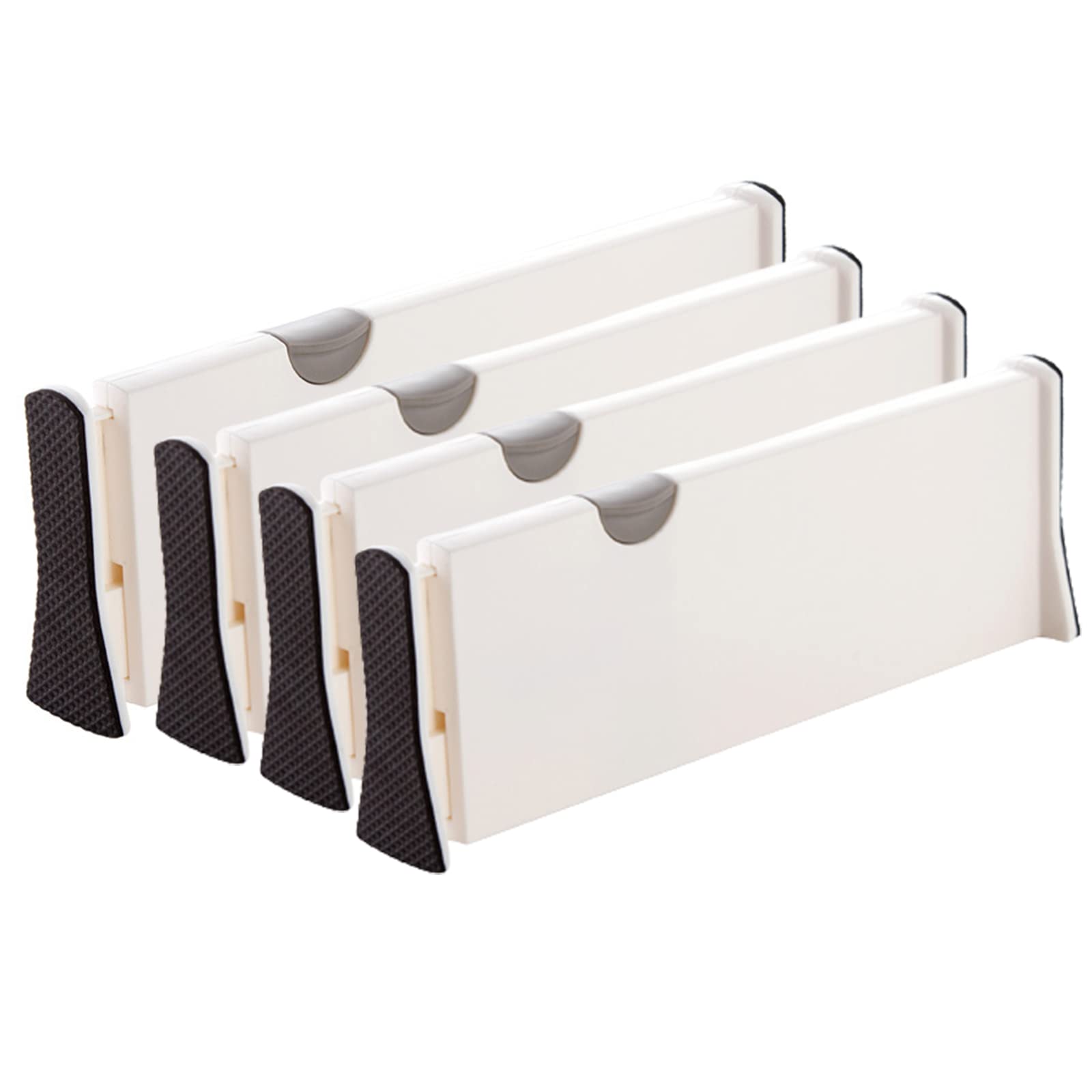 ZJT Schubladentrenner, 4er-set Schubladenteiler Organizers, Verstellbare Schubladen Organisers Separatoren, Schubladeneinsatz für Kleiderschrank, Kommode, Schrank, Büro (L (27.8-43.5 cm))