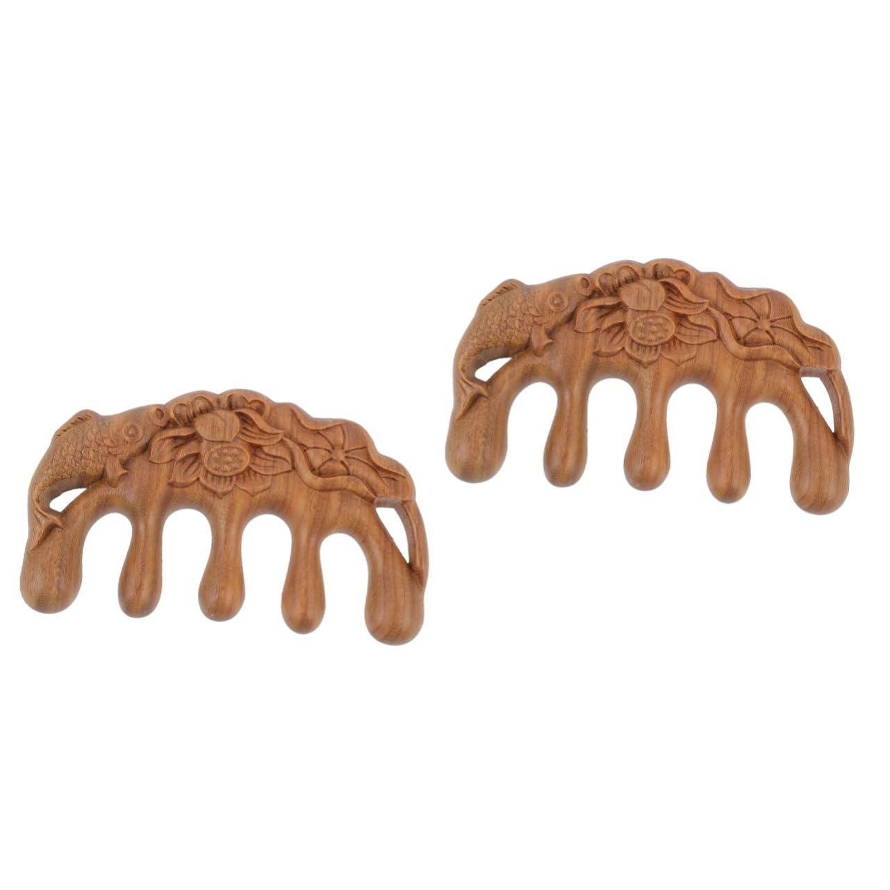 Strumenti for barbiere, 2 pezzi pettine in legno di sandalo verde shampoo strumenti for riflessologia facciale pettine for capelli for donne strumenti for massaggio pettine for barbiere strumento for