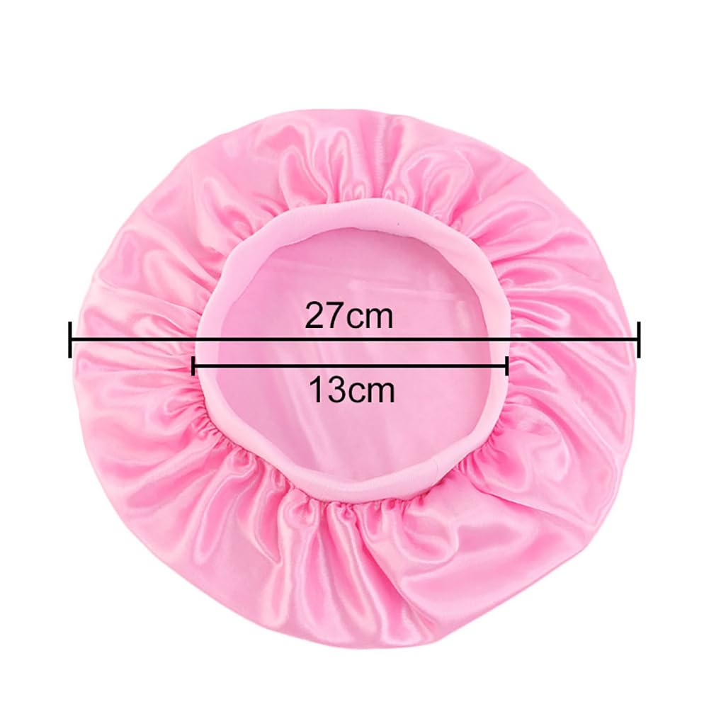 3 Pcs Kids Satin Sleeping Bonnet Silky Night Hat Hair Protector Sleep Cap Wide Elastic Band Sleeping Hat Soft Hair Bonnet Breathable Sleeping Cap for Teens Toddler Child
