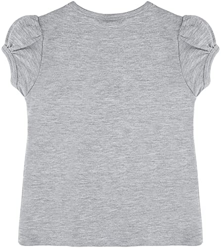 Image of Lilax Girls Short Puff Sleeve Cotton T-Shirt, Toddler & Little Girls Top | 95% Cotton Puff Sleeve Tee; Crewneck, Short Sleeve; Toddler & Girls Sizes 2T-12; for School, Play & Everyday; Machine Wash