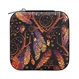 Rangement soigné des bijoux : une variété d'espaces fonctionnels différents peut accueillir plus de bijoux. Il y a 6 espaces pour bagues ou boucles d'oreilles sur la droite. Il y a 3 crochets et une poche élastique sur la couverture supérieure pour colliers ou bracelets. Les cloisons transversales sont amovibles, ce qui permet une combinaison libre d'organisation de bijoux.