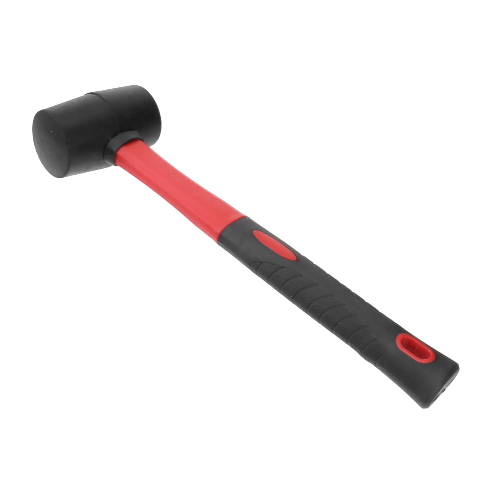 Holibanna 8Oz Non Slip Rubber Mallet Hammer with Two Color Handle for Flooring Installation and Repair Durable Head Hammer for Minimizing Surface Damage and Easy Hanging