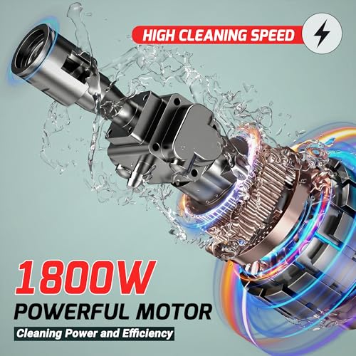 Image of Kapicon KP-RBPW Cordless Pressure Washer 48V 12000mAh | 80 Bar Portable Car Washer | Rechargeable Battery High Pressure Cleaner with Spray Gun for Car, Bike & Home Cleaning
