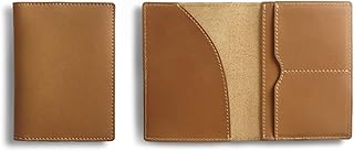 Funda para pasaporte, de piel de vaca, retro, hecha a mano, universal, multifunción, tarjetero, bolsa de documentos, marrón claro