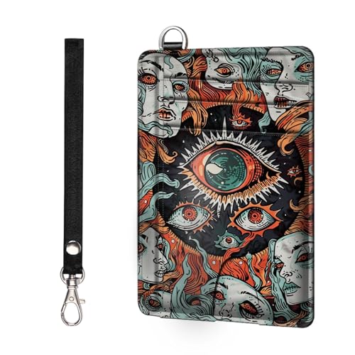 Slim Wallet for RFID Blocking Wallet, Slim and Stylish Wallet with Multiple Card Slots and Business Card Holder, Credit Card Protector Sleeves, Bunch of Eyes