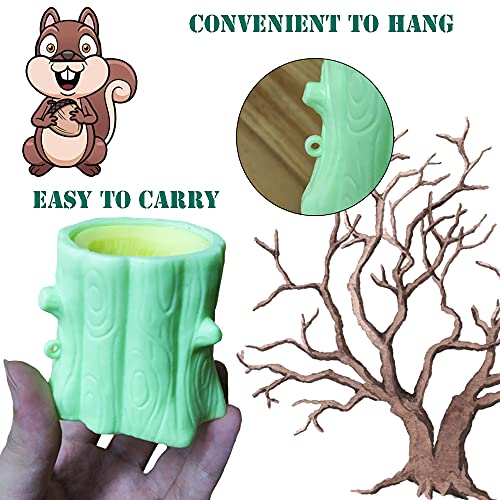 Image of Squirrel Squeeze Toys Evil Squirrel Decompression Squirrel Cup Rubber Fidget Toy Interactive 4Pcs Weird Stress Relief Anxiety Autism Funny Jokes Easter Gift Office Game for Baby Kid Adult Toddler
