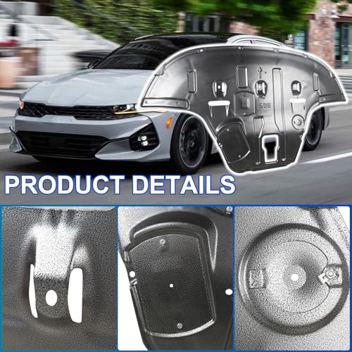 Image of Front Engine Guard Mud Flaps w /Screw Hardware Compatible with 2021 2022 2023 2024 2025 Kia K5 Engine Splash Shield Under Car Shield Cover Board