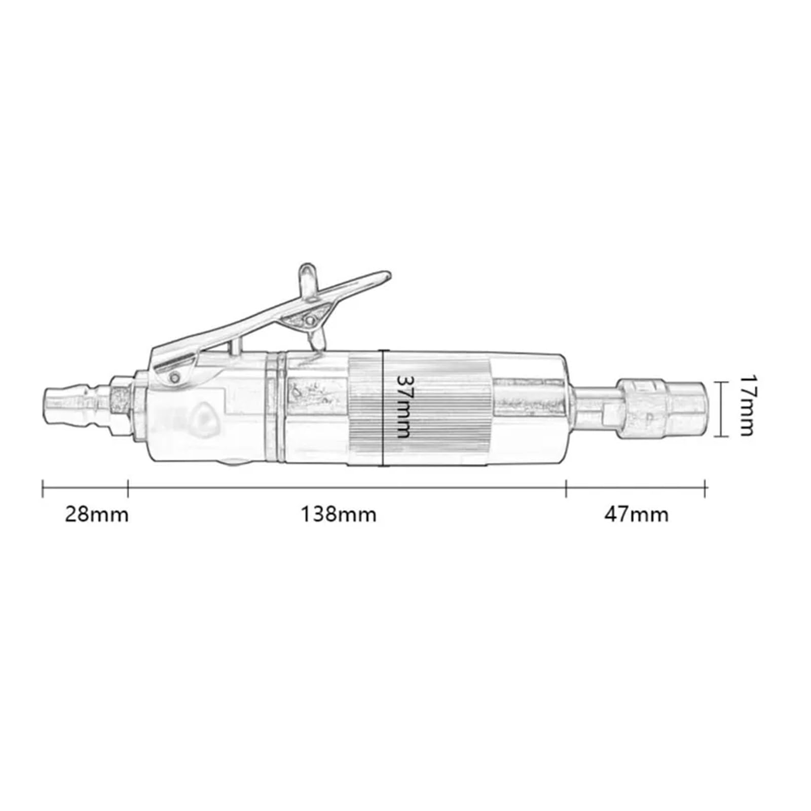 Air Mill 3 mm i 6 mm - Pneumatyczna maszyna do grawerowania - Wysokowydajna frezarka pneumatyczna i polerka