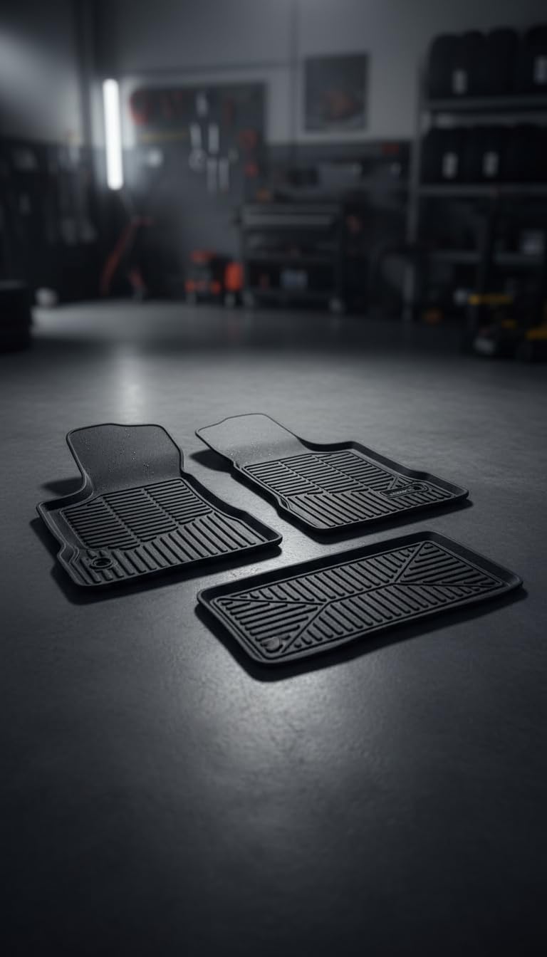 Jogo de Tapetes Automotivos PVC Premium 3 Peças Preto