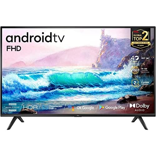 TCL 40S5209 LED Fernseher 100 cm (40 Zoll) Smart TV (Full HD, Android TV, HDR, Micro Dimming, Dolby Audio, Google Assistant, Chromecast & Google Home)
