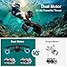 Bsteciar Underwater Scooter, Sea Scooter Dual Motors,Water Scooter with Child Safety Locks and Adjustable Speed Levels, Compatible with Sports Cameras for Adult/Kids Pool, Diving,Snorkeling