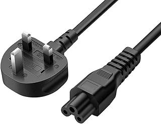 DTK High Performance IEC 320 C5 CloverLeaf UK AC Mains Power Cable Lead for Laptop Adapter Charger Electric Equipment 1.8m
