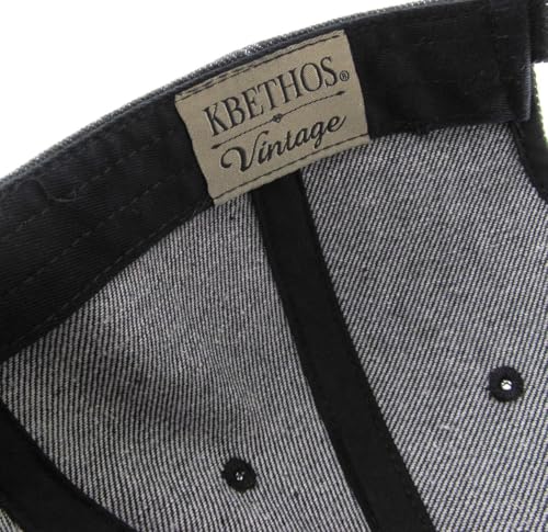 Image of KBETHOS Vintage Washed Distressed Cotton Dad Hat Baseball Cap Adjustable Polo Trucker Unisex Style Headwear Adjustable