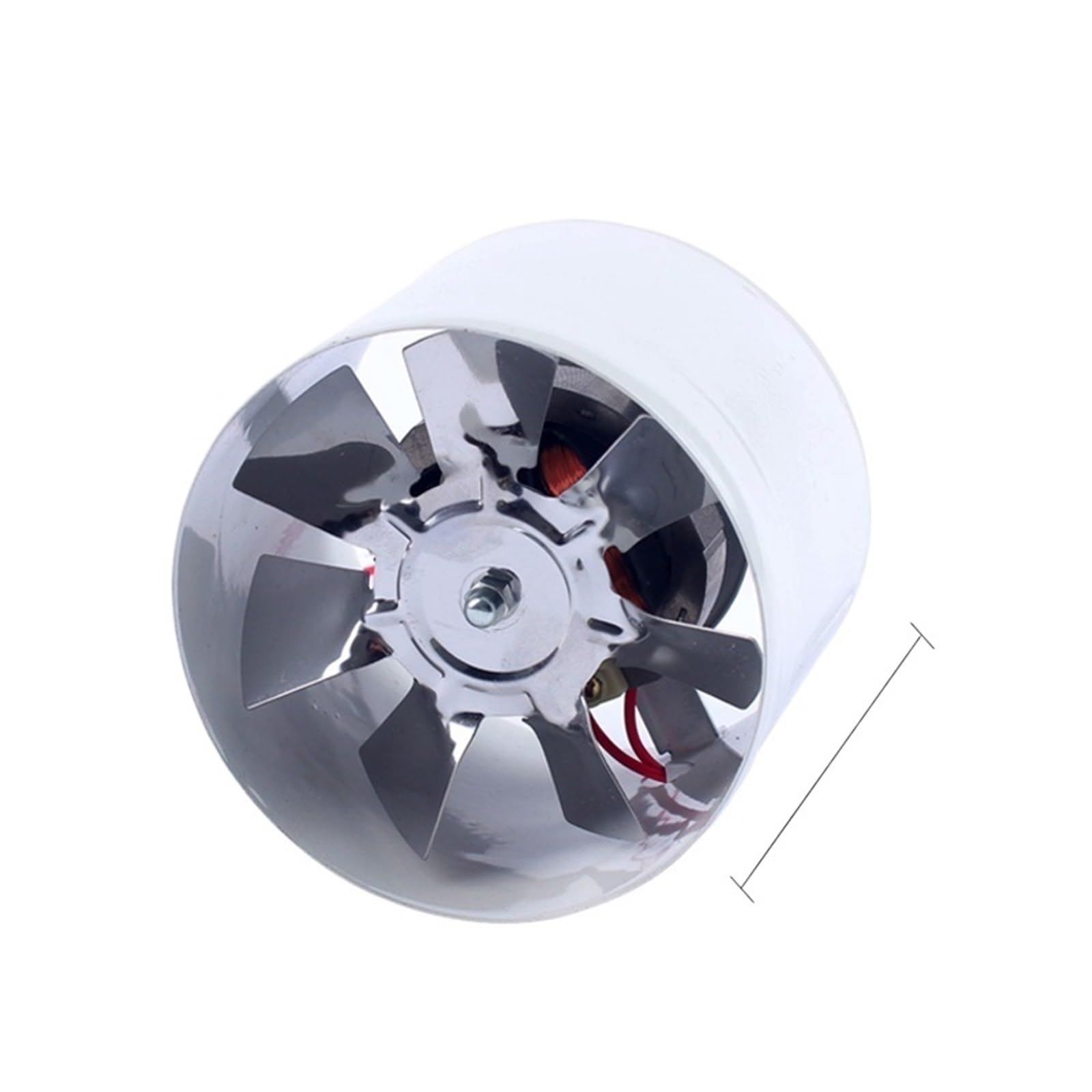 Wentylator wyciągowy, 20W 4-calowy wentylator kanałowy, wentylator wyciągowy do kuchni, toalety, ściany, 4-calowe okno łazienkowe, 100MM, metalowa rura, dostęp do wyciągu(Round)
