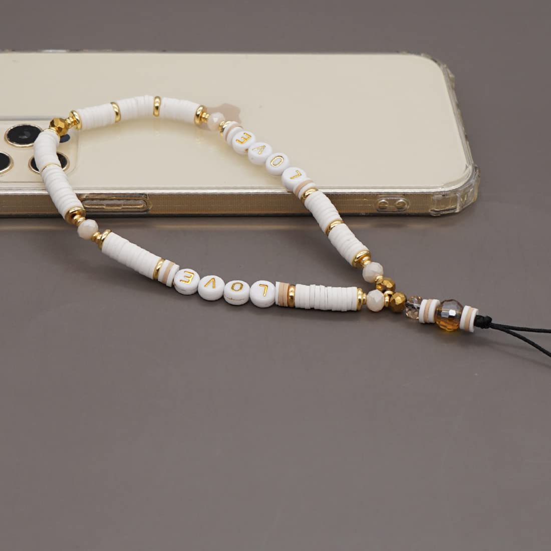 Lanière Téléphone Portable Bohème - Anti-perte, Perles Colorées, Style Love Pour Femme
