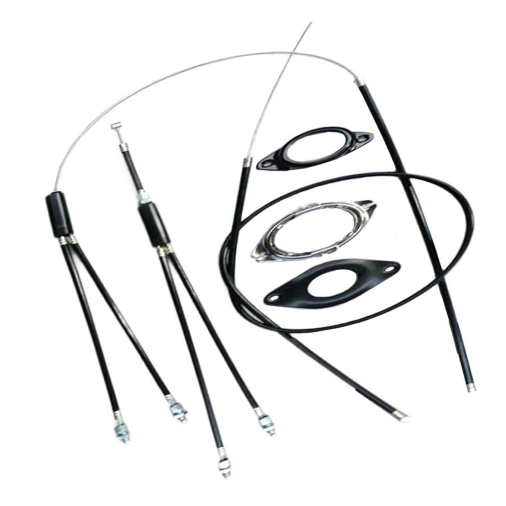 sharprepublic BMX Gyro Brake Cables Housing Complete Set Front & Rear (Upper and Lower) Spinner Rotor 1'' Stem Racing Stunt Riding Bicycle Brake Line Housing