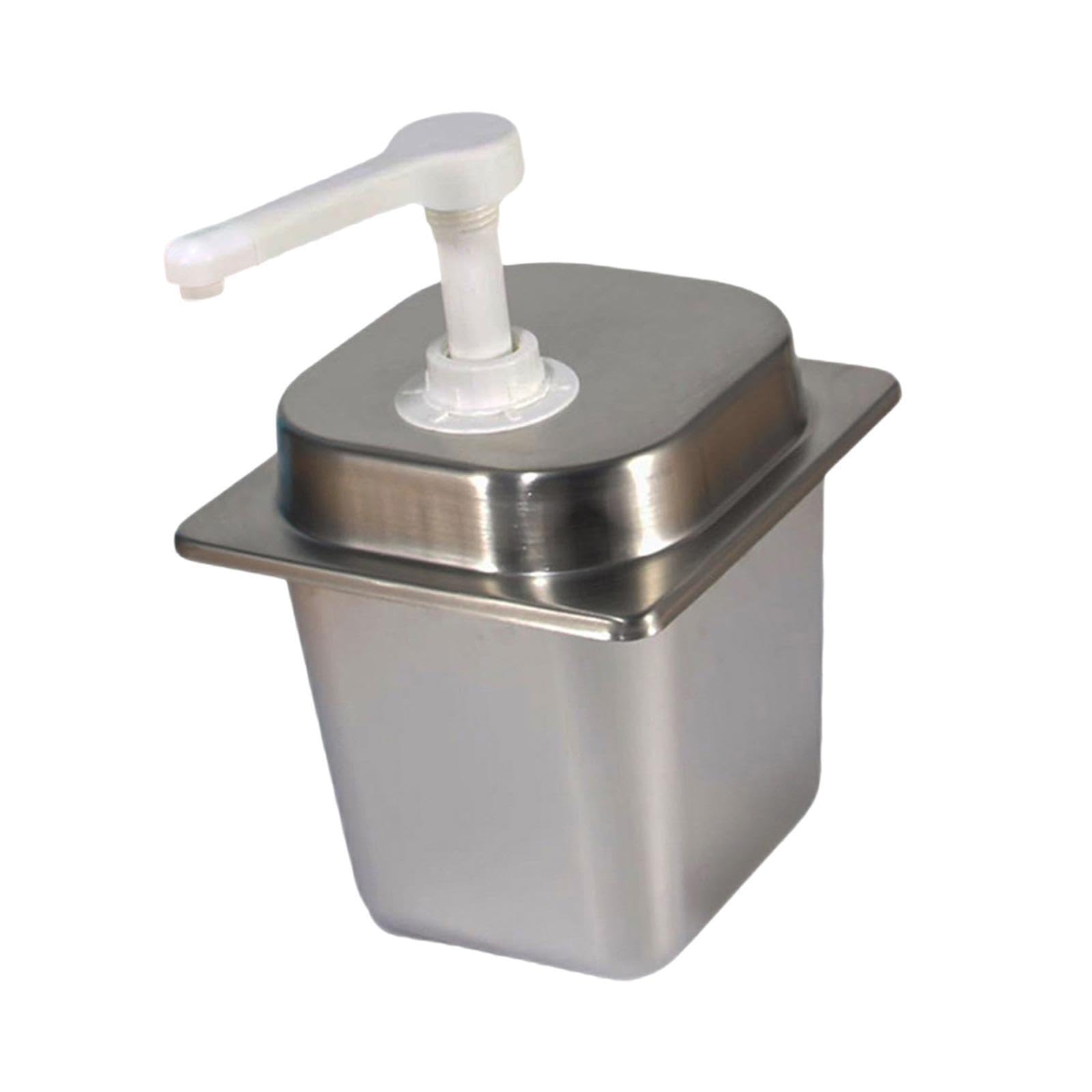 Pompa erogatrice di senza sforzo, controllo manuale, adatta per, cuochi casalinghi e amanti del cibo, capacità 2,3 l, erogatore di sciroppo per, Argento, 10 cc