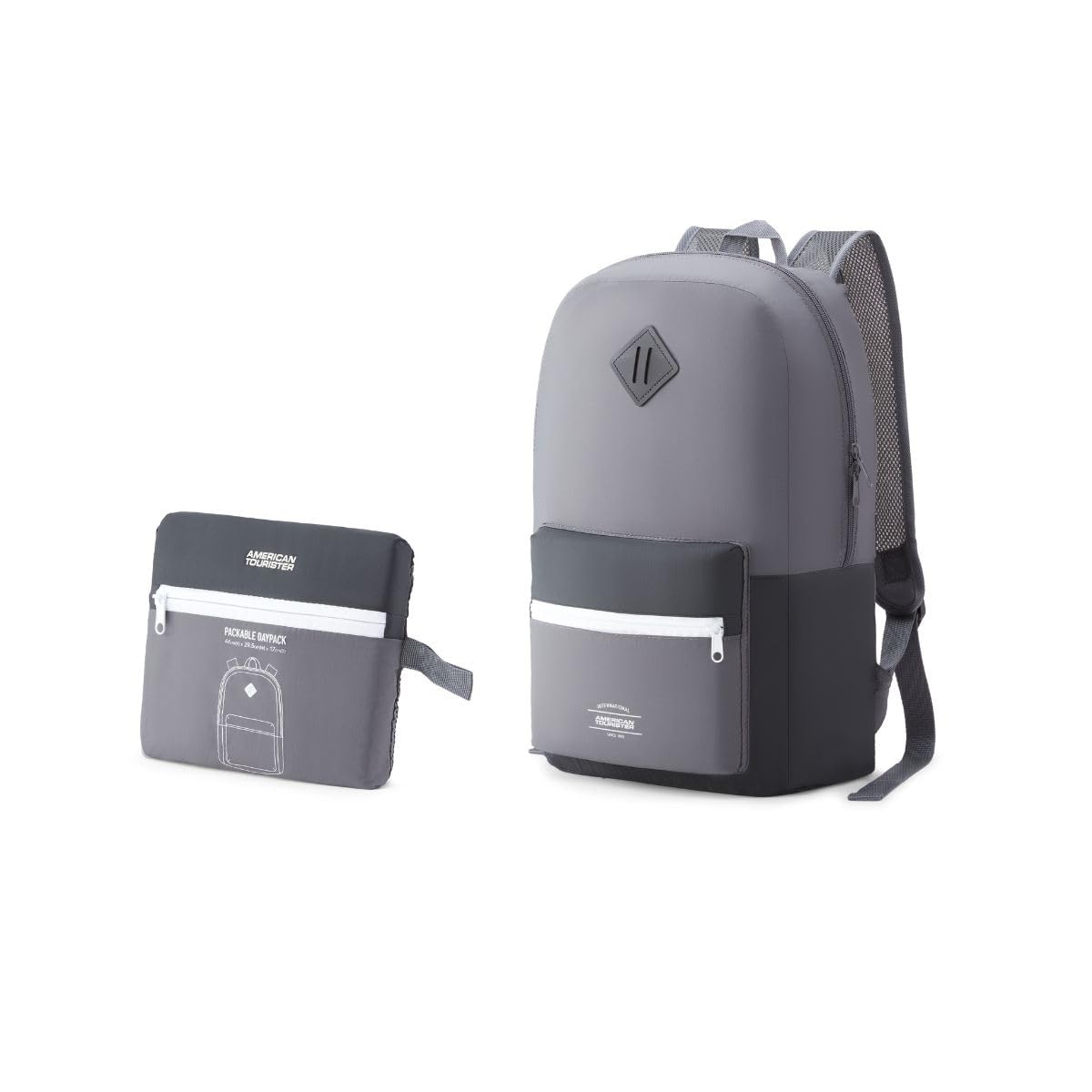 american tourister Foldable 2 Compartment Backpack - A Sleek, Durable, And Compact Solution To Carry And Organize Your Essentials, Perfect For Travel, Daily Use, And Outdoor Adventures - Grey-picture-50