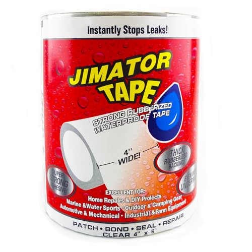 KAIHENG Cinta reparadora transparente e impermeable, cinta reparadora para fugas en tuberías de agua de 10 cm x 1,5 m, apta para tuberías de agua, plástico y juguetes hinchables para el agua.