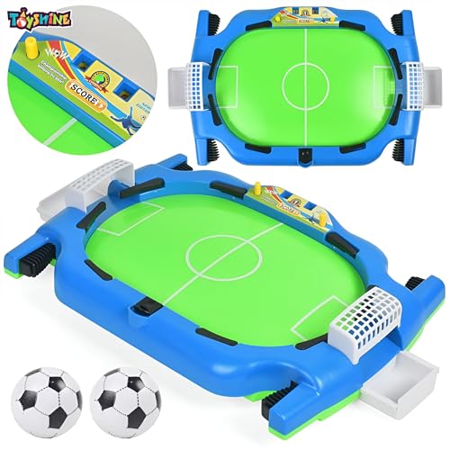Image of Toyshine Mini Table Top Portable Desktop Soccer Game Indoor Fun Family Intelligence Battle Shoot Arcade Game For Kids And Adults. Age 4+, Multiplayer,Table Football