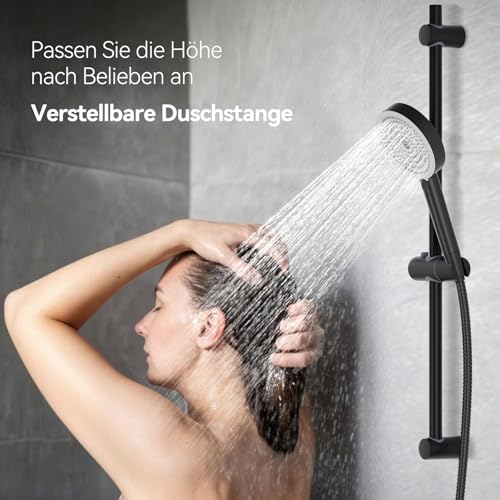 Auralum Duschstange 70cm, Edelstahl Brausestange mit Duschhalterung, Höhenverstellbare und um 360° drehbare Duschkopfhalterung… – Ansicht 6