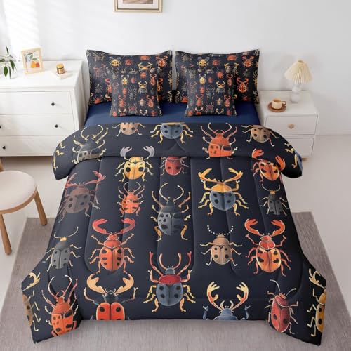 Homewish Beetles King Size 7 Pcs Bedding Sets