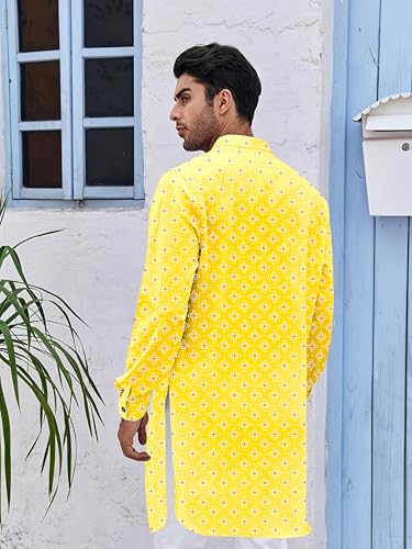 Image of BE ACTIVE Cotton Kurta for Men | Traditional and Classy Design | Indian Kurta | Full Sleeve Kurta