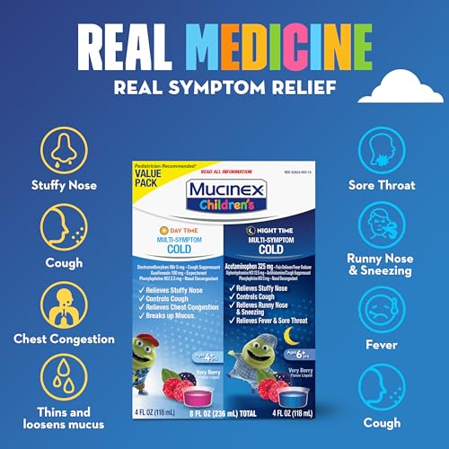 Mucinex ASA-104 Children'S Day & Night Combo Pack, Kids Cold Medicine / Kids Cough Medicine thumb #2