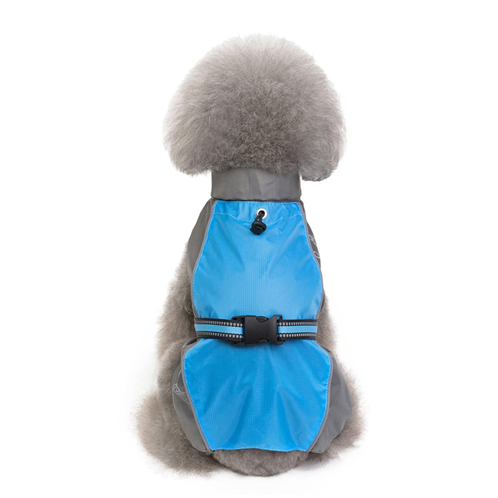 Impermeable para Perros, Impermeable for Mascotas con Cuello Alto y cordón Ajustable, Ideal for Uso en Exteriores, for Perros Gatos(Blue,8XL)