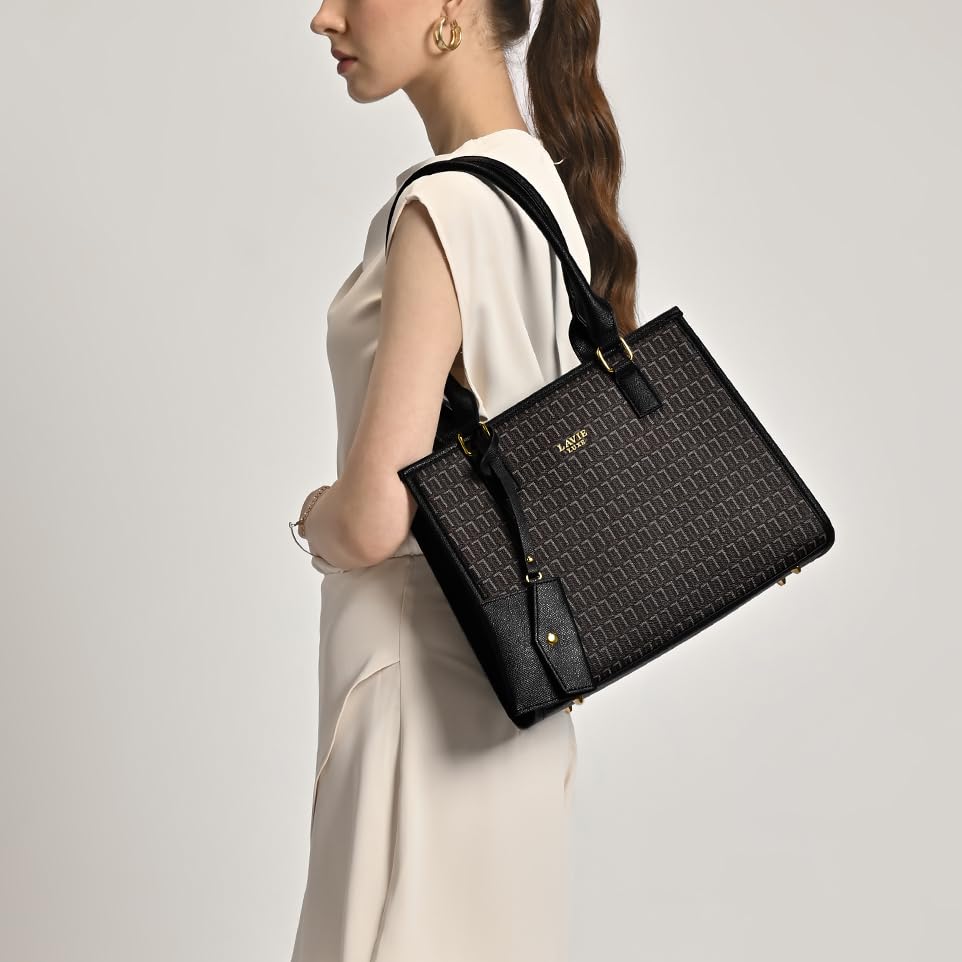 Lavie Luxe Women's Duo Quad Tonal Satchel Handbag | Satchel Bag for ...