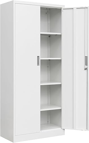 Miniatura 1 de TaskStorz Armario SnapIt de acero, gabinete de almacenamiento de metal de 71 pulgadas con puertas de bloqueo y estantes ajustables, armario de