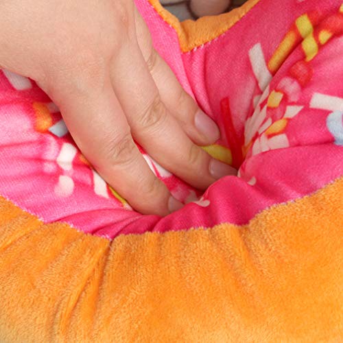 Nunubee Zierkissen Dekorative Donuts Kopfkissen PP Baumwolle Sofakissen Dekokissen Schaumstoff Gefüllt Spielzeug, Rosa