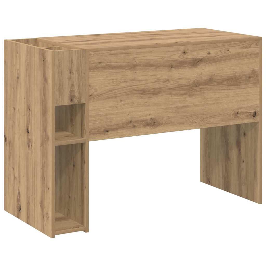 Scrivania in rovere Artisan, 109 x 50 x 78 cm, moderna scrivania per computer con ampio spazio di archiviazione, ideale per ufficio, casa, studio, ergonomica e salvaspazio