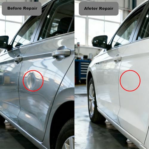 Image of Paintless Dent Repair Kit, Dent Puller Tool with 24 Glue Tabs, Car Dent Removal Kit, Small Dent Repair Kit for Auto Body and Smooth Metal Surfaces