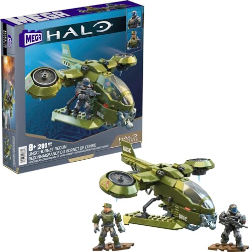 MEGA Construx Halo Snowstorm Nave de juguete de 273 bloques de construcción con figuras y accesorios, juguete +8 años (Mattel HKT18)