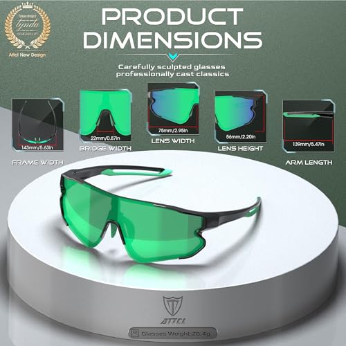 ATTCL Kids Teens Baseball Sunglasses Sports Lightweight UV400 Boys Girls Cycling Glasses Bike goggles XQ5484