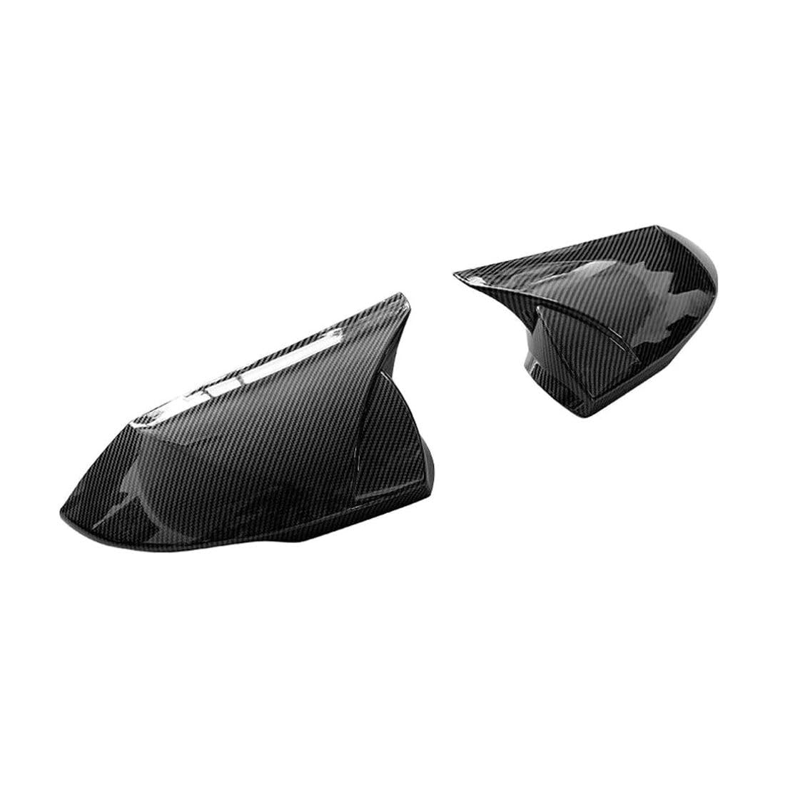 4Dr Carbon Fiber Print ABS Rear View Mirror Cover Cap Front for Hyundai for Elantra Essential/Preferred/Ultimate 2021-2022 & Limited/N Line/SE/SEL 2021-2023 -RMC- HYEL21M-CFL