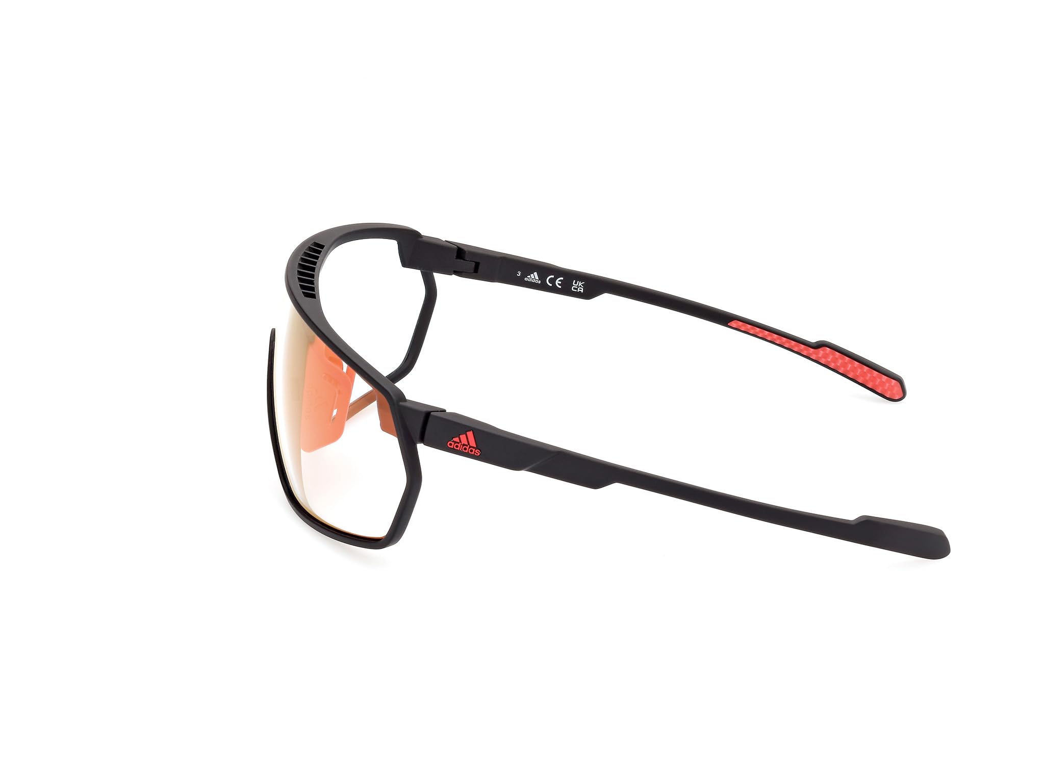 Adidas Sport SP0089 Okulary przeciwsłoneczne dla mężczyzn i kobiet, cienkie i lekkie sportowe okulary przeciwsłoneczne, kształt soczewki ekranowej, w zestawie etui Roviex, fotochromowe lustrzane