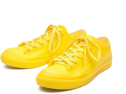 Miniatura 4 de DKSUKO Botas de lluvia para mujer impermeables de caña alta, zapatos de lluvia con cordones antideslizantes, calzado para jardín