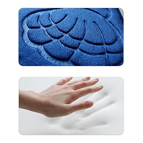 Claean-Acces-Home Wc Deckelbezug Dreiteilige Memory-Schaum-Matte Ottomane Muschelschale Geprägte Toiletten-Bodenmatte… – Bild 4