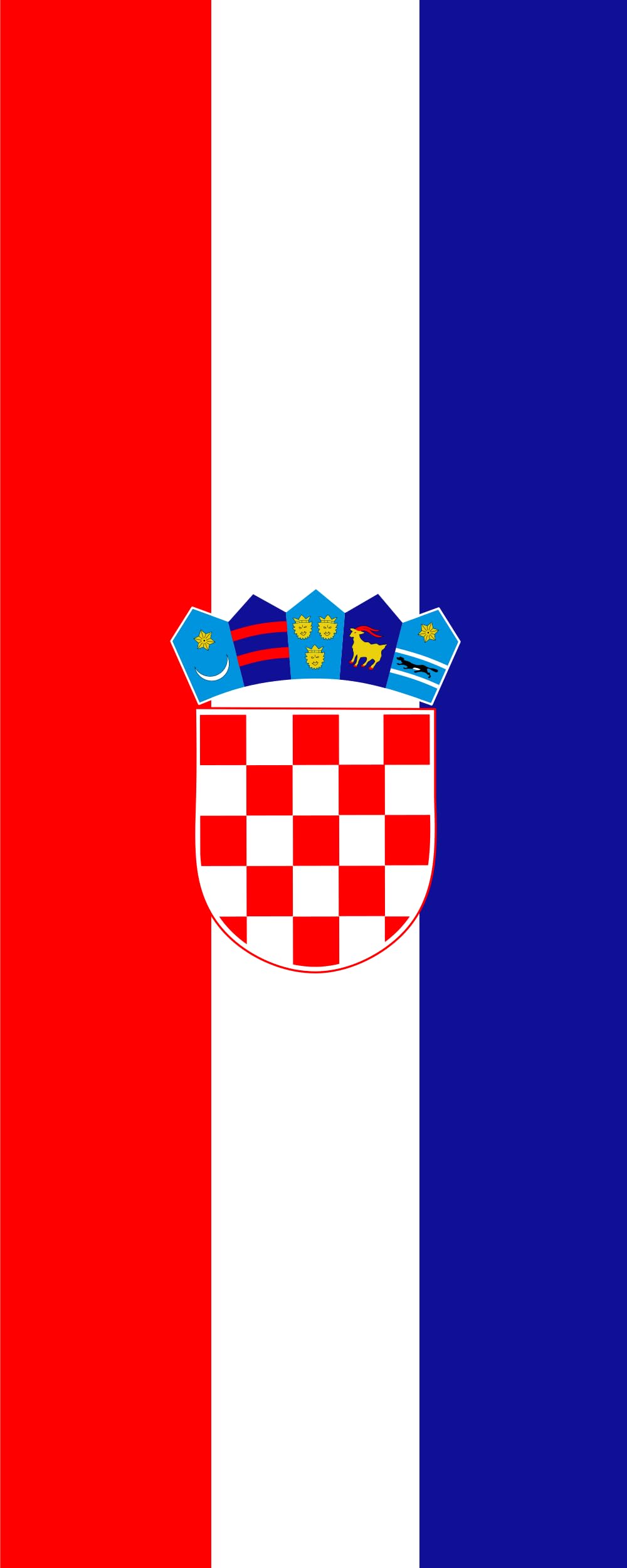 Drapeau Croatie vertical 300x120cm pour remplacer votre pavoisement usé de 3.5m²