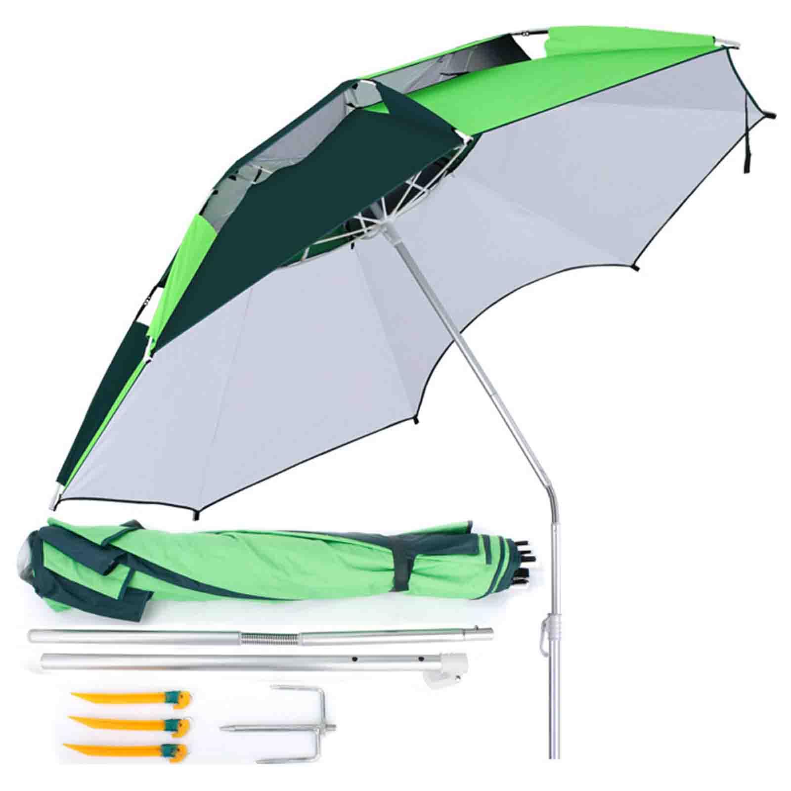 7 stóp parasol wędkarski duży parasol wędkarski 3-krotny przenośny uniwersalny krem ​​do opalania przeciw burzy osłona przeciwdeszczowa wtyczka parasol wędkarski parasol (A 8 ft)