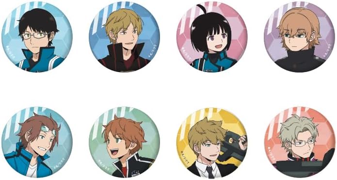 Overglad WTT-001 World Trigger Can Badge, Self-Training Ver. Trading Box, 8 Pieces