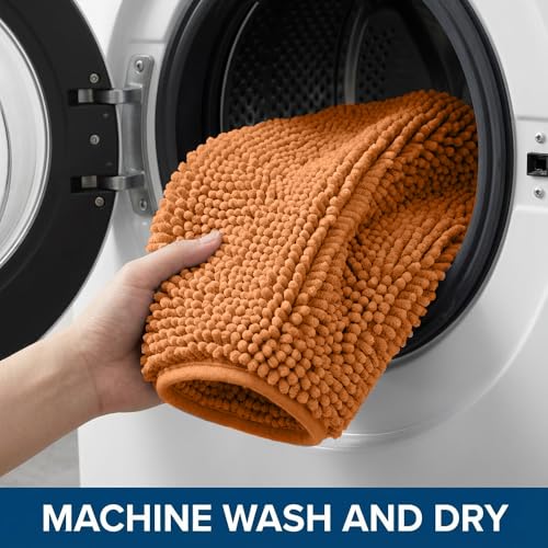 Bathroom Rugs Sets 2 Piece,Super Absorbent Chenille Bath Mats and U-Shaped Toilet Rug,Strong PVC Non Slip Backing,Microfiber Washable Dry Quickly Bath Mats for Bathroom(20"x32"+20"x20"U, Champagne) by Catabatic - Used condition - Image 6