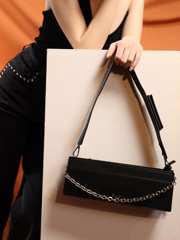 Image of Kazo Bag Structured Shoulder Handbag | Premium Faux Leather Purse