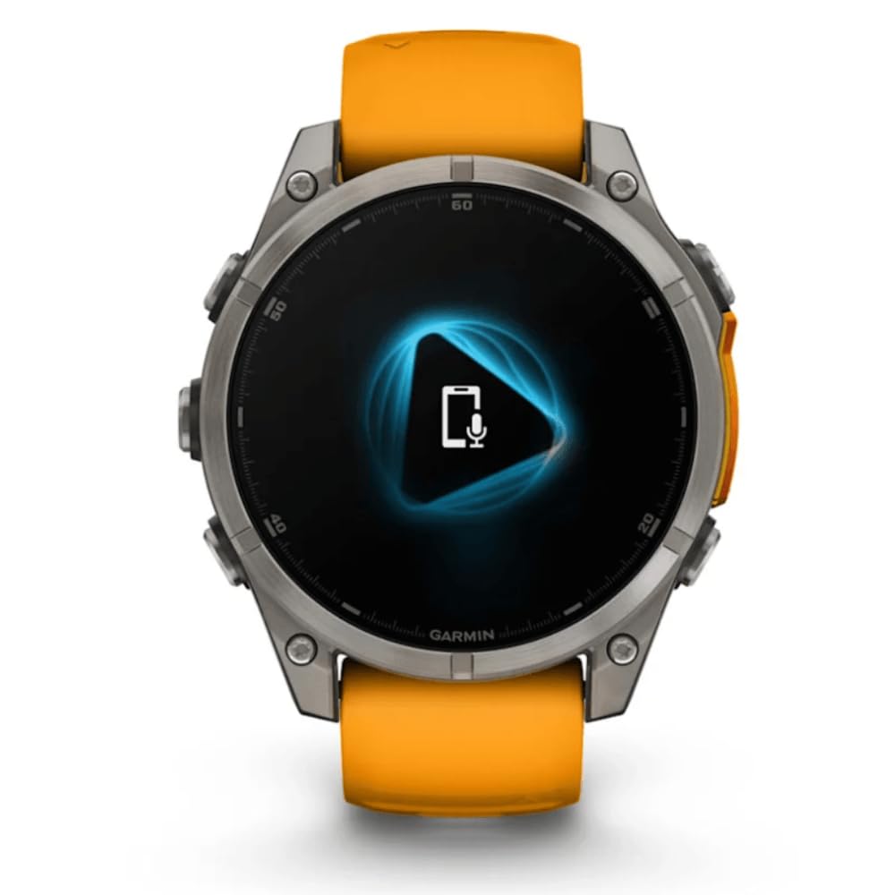 GARMIN FENIX 8-47 mm, AMOLED, SAPPHIRE TITANIUM ZE SPARKORANGE/GRAFITOWYM PASEM SILIKONOWYM