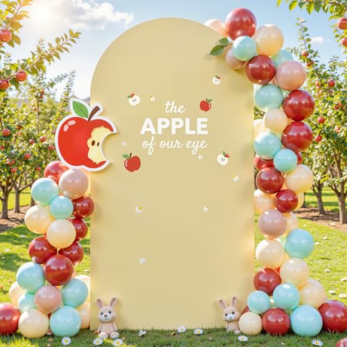 Image of Khaki Arch Backdrop Cover 6.6FT Spandex Fitted Wedding Arch Stand Covers Round Top Chiara Arch Covers Stretchy Backdrop for Birthday Party Ceremony Banquet Decoration