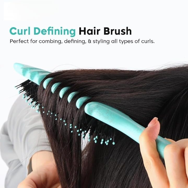 Image of PACK OF 1 - Curly Hair Comb, Curl Defining Comb, Bristle Hair Brush Styling Brush, Curly Hair Comb, Curl Detangler Hair Brush, Shaping & Defining Curls For Women